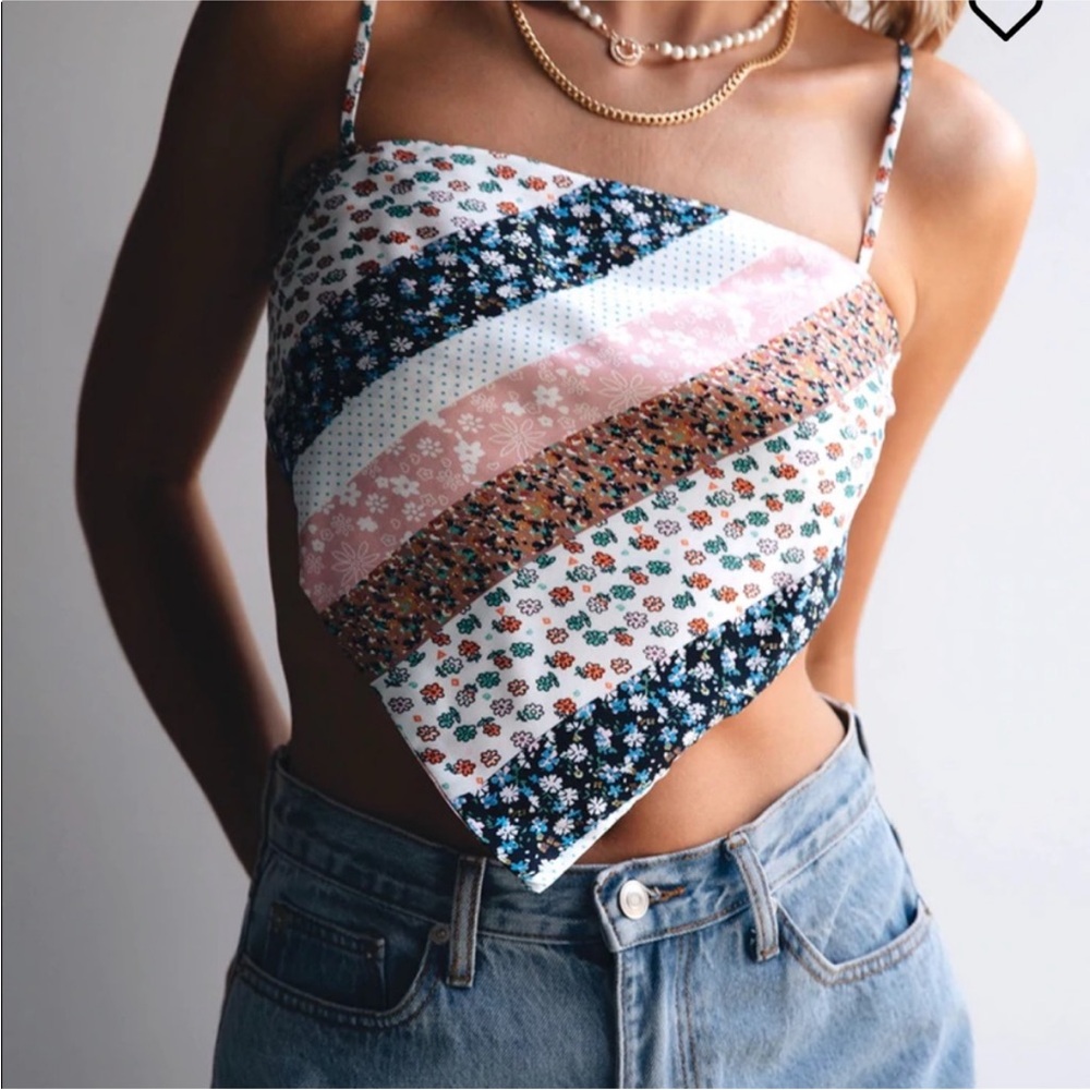 Princess Polly Chelina Handkerchief‎ Bandana Scarf Tank- Size 8